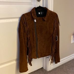 Stone Row suede fringe jacket